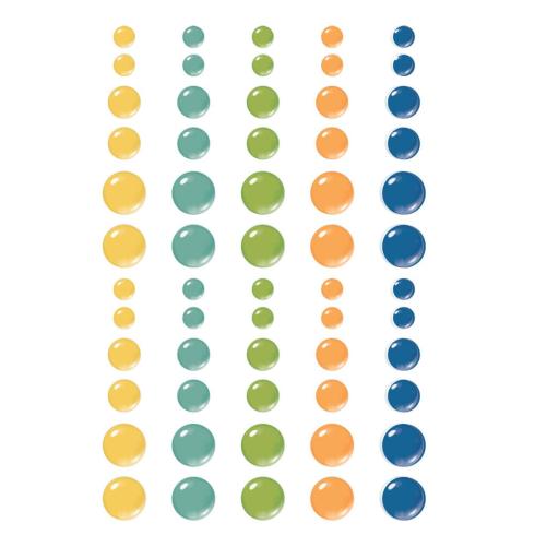 Simple Stories - Enamel Dots "Happy Travels" 60 Stück 