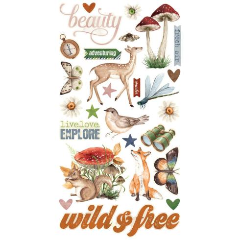 Simple Stories - Aufkleber "Vintage Woodlands" Chipboard Sticker 