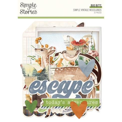 Simple Stories - Stanzteile "Vintage Woodlands" Big Bits & Pieces 