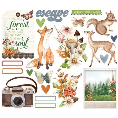 Simple Stories - Stanzteile "Vintage Woodlands" Big Bits & Pieces 