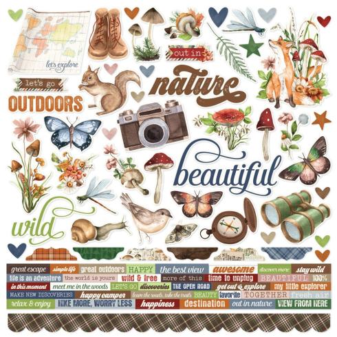 Simple Stories - Aufkleber "Vintage Woodlands" Cardstock Sticker 