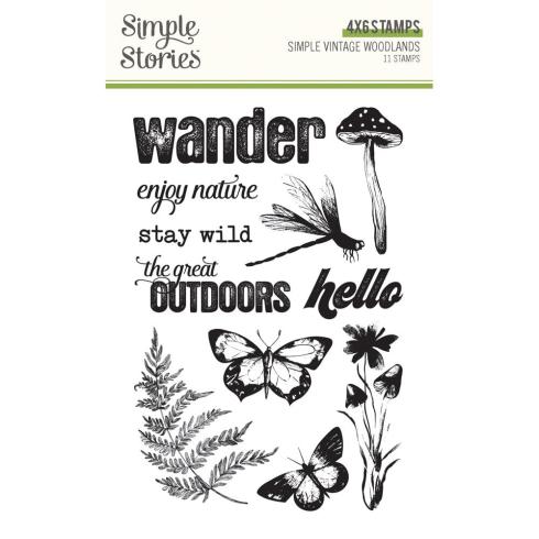Simple Stories - Stempelset "Vintage Woodlands" Clear Stamps 