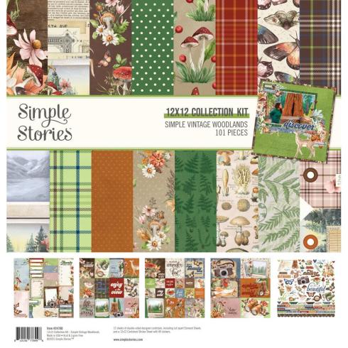 Simple Stories - Collections Kit "Vintage Woodlands" 12 Bogen Designpapier