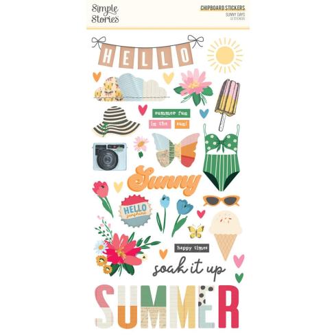 Simple Stories - Aufkleber "Sunny Days" Chipboard Sticker 