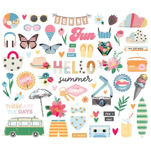 Simple Stories - Stanzteile "Sunny Days" Bits & Pieces 
