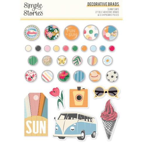 Simple Stories - Decorative Brads "Sunny Days" 