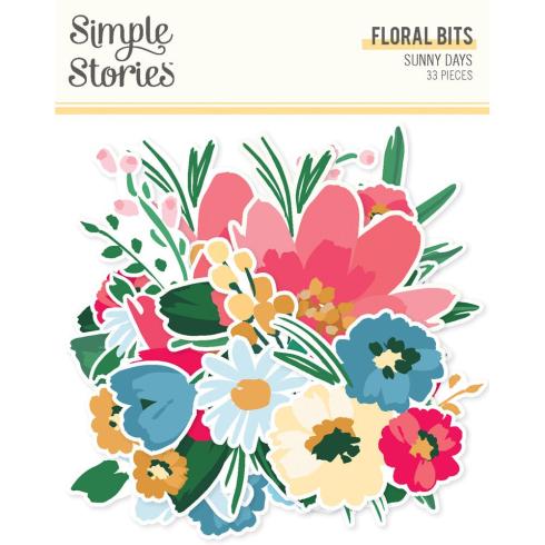 Simple Stories - Stanzteile "Sunny Days" Floral Bits & Pieces 
