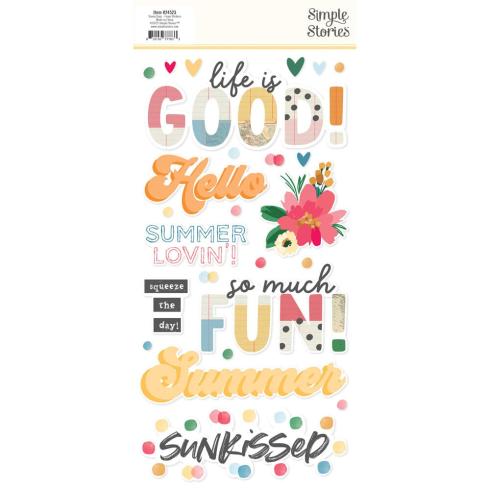 Simple Stories - Aufkleber "Sunny Days" Foam Sticker