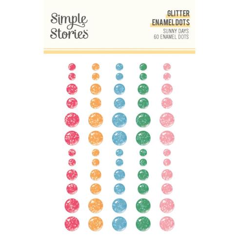 Simple Stories - Enamel Dots "Sunny Days" 60 Stück 