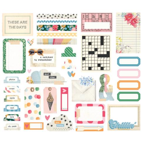 Simple Stories - Stanzteile "Sunny Days" Journal Bits & Pieces 