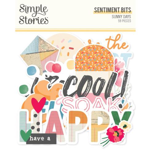 Simple Stories - Stanzteile "Sunny Days" Sentiment Bits & Pieces 