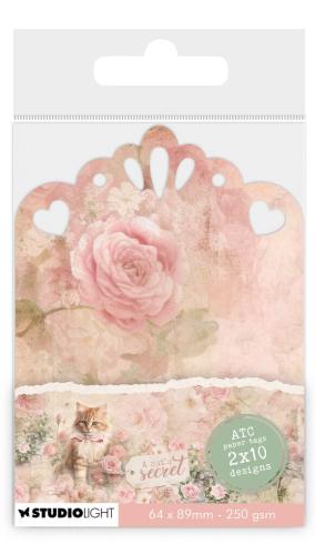 Studio Light - ATC Paper Tags "A Cat's Secret" 20 Stück