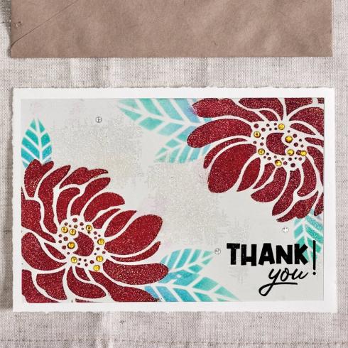Aladine - Schablone 10x15cm "Peony" Stencil