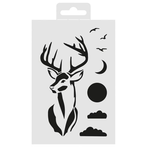Aladine - Schablone 15x10cm "Deer" Stencil