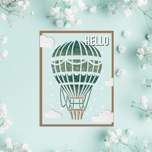 Aladine - Schablone 15x10cm "Hot-Air Balloon" Stencil