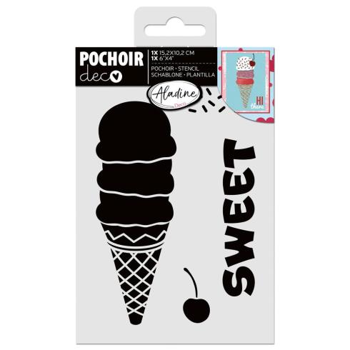 Aladine - Schablone 15x10cm "Ice-Cream" Stencil