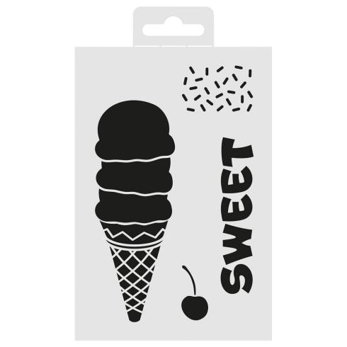 Aladine - Schablone 15x10cm "Ice-Cream" Stencil