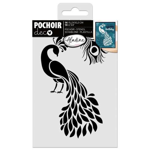 Aladine - Schablone 15x10cm "Peacock" Stencil
