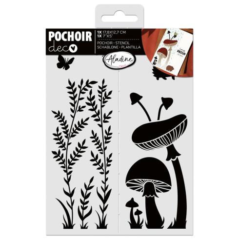 Aladine - Schablone 18x13cm "Herb Mushroom" Stencil