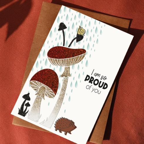 Aladine - Schablone 18x13cm "Herb Mushroom" Stencil