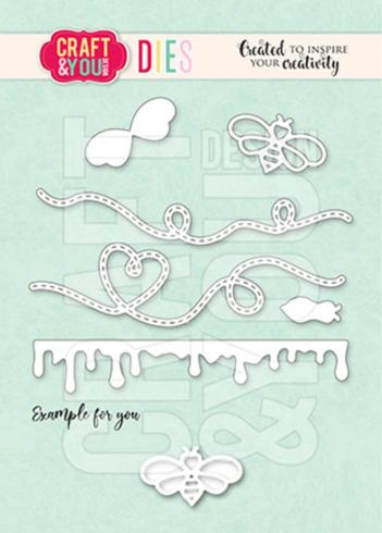 Craft & You Design - Stanzschablone "Bee Honey" Dies