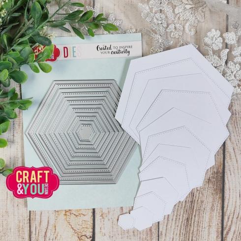 Craft & You Design - Stanzschablone "Hexagon Base" Dies
