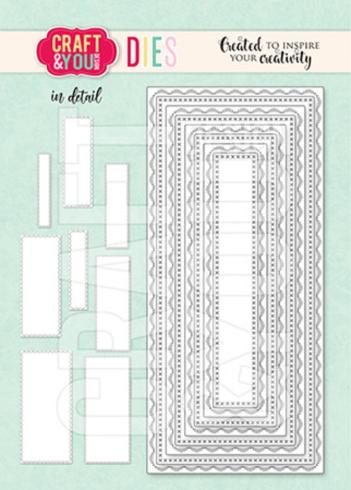 Craft & You Design - Stanzschablone "DL Base Decorative Stiches" Dies