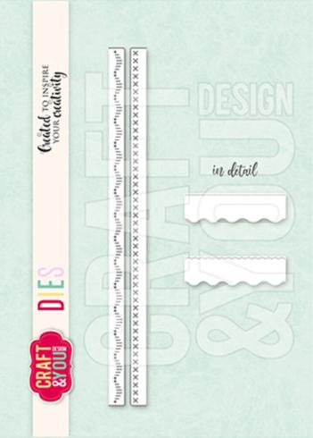 Craft & You Design - Stanzschablone "Small Borders Decorative Stiches" Dies