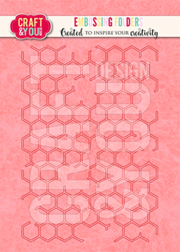 Craft & You Design - Prägefolder "Honeycomb Background" Embossingfolder