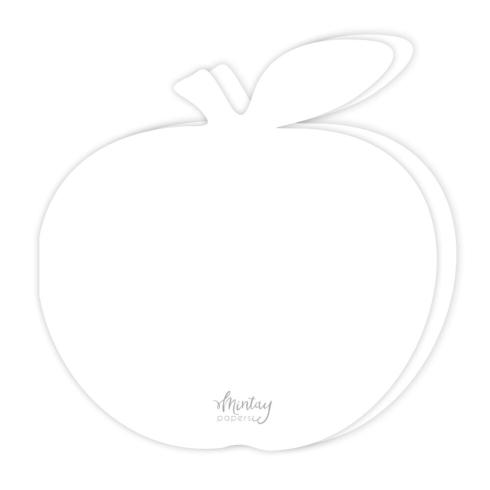 Mintay Papers - Kartenbasis "Apple" Card Base White 14,5x15cm - 5 Stück