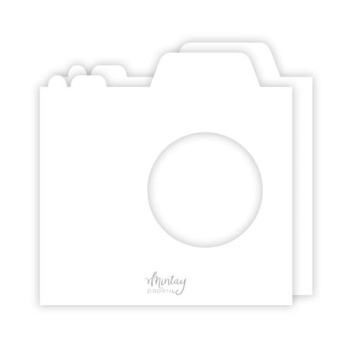 Mintay Papers - Kartenbasis "Camera" Card Base White 15x15cm - 5 Stück