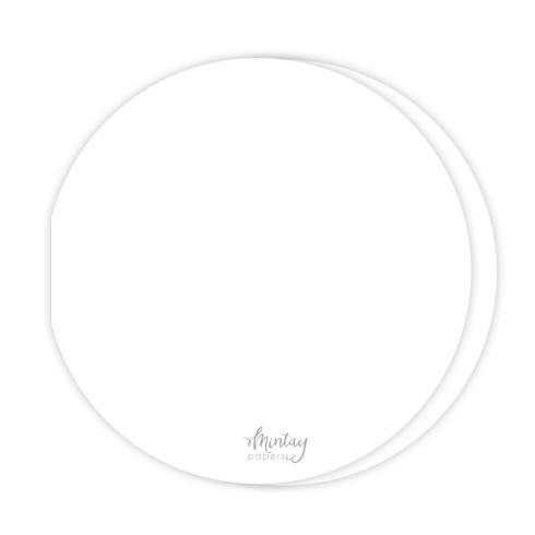 Mintay Papers - Kartenbasis "Cirlcle" Card Base White 15x15cm - 5 Stück
