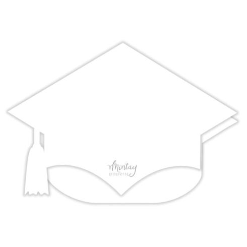 Mintay Papers - Kartenbasis "Mortarboard" Card Base White 14,5x22cm - 5 Stück