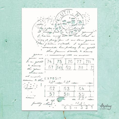 Mintay Papers - Kreativa Collection - Schablone 6x8 Inch "Mixed 1" Stencil