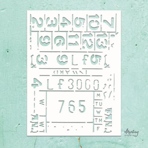 Mintay Papers - Kreativa Collection - Schablone 6x8 Inch "Mixed 3" Stencil