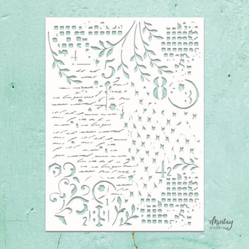 Mintay Papers - Kreativa Collection - Schablone 6x8 Inch "Mixed 4" Stencil