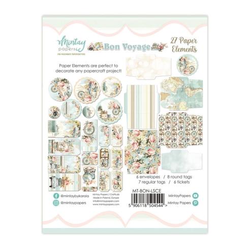 Mintay Papers - Papier Elemente - Stanzteile "Bon Voyage" Paper Elements 6x8 Inch
