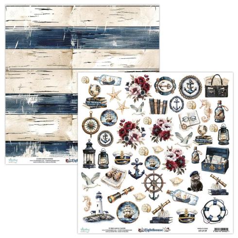 Mintay Papers - Papier Elemente "Lighthouse" Paper Elements 12x12 Inch