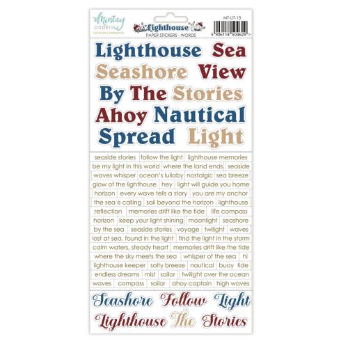 Mintay Papers - Aufkleber "Lighthouse" Paper Sticker Words 6x12 Inch