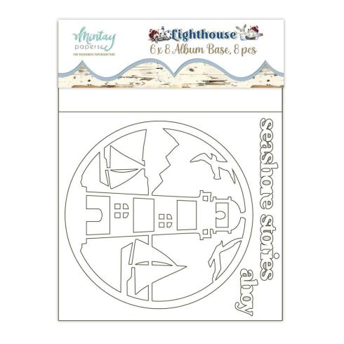Mintay Papers "Lighthouse" Chipbaord Album Base 6x8 Inch