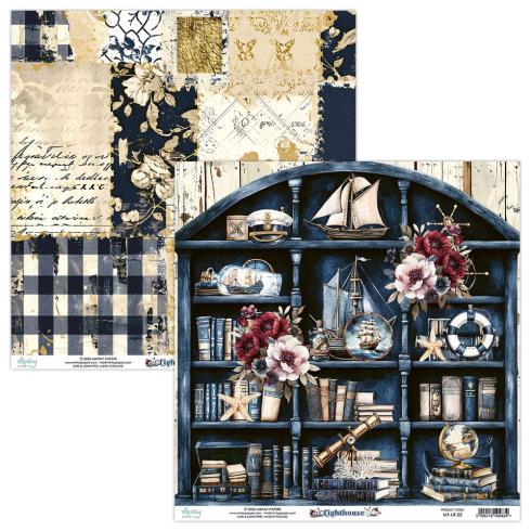 Mintay Papers - Designpapier "Lighthouse" Scrapbooking Paper Pad 8x8 Inch - 24 Bogen