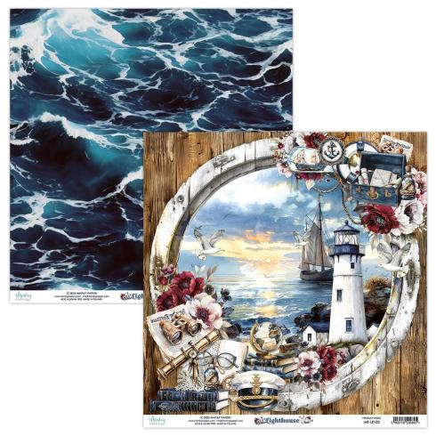 Mintay Papers - Designpapier "Lighthouse" Scrapbooking Paper Pad 8x8 Inch - 24 Bogen