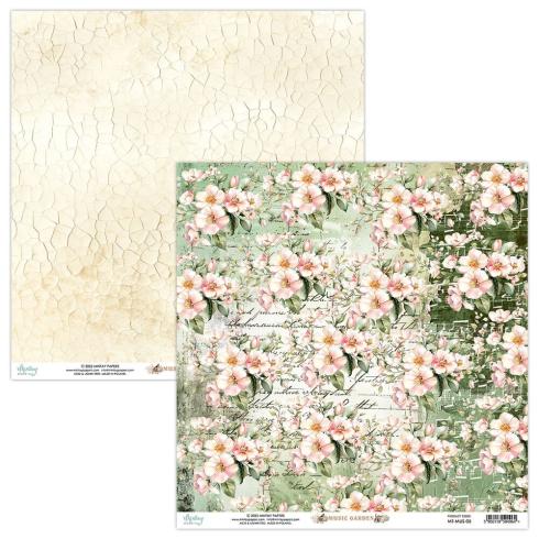 Mintay Papers - Designpapier "Music Garden" Scrapbooking Paper Pad 12x12 Inch - 12 Bogen
