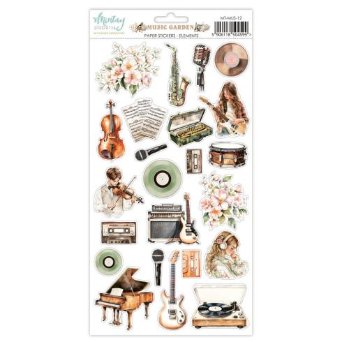 Mintay Papers - Aufkleber "Music Garden" Paper Sticker Elements 6x12 Inch