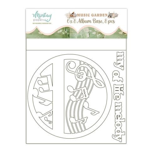 Mintay Papers "Music Garden" Chipbaord Album Base 6x8 Inch