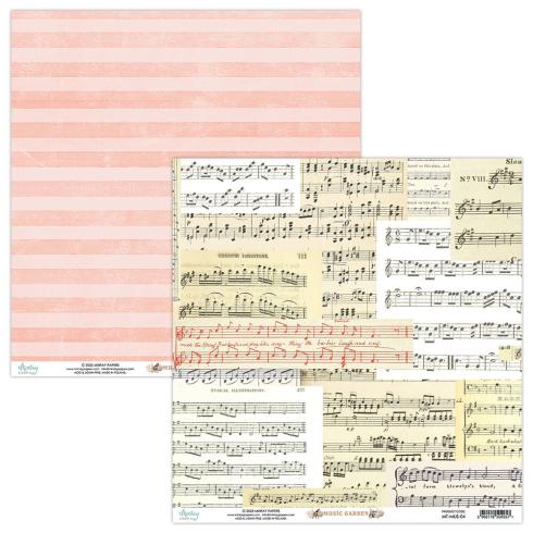 Mintay Papers - Designpapier "Music Garden" Scrapbooking Paper Pad 8x8 Inch - 24 Bogen