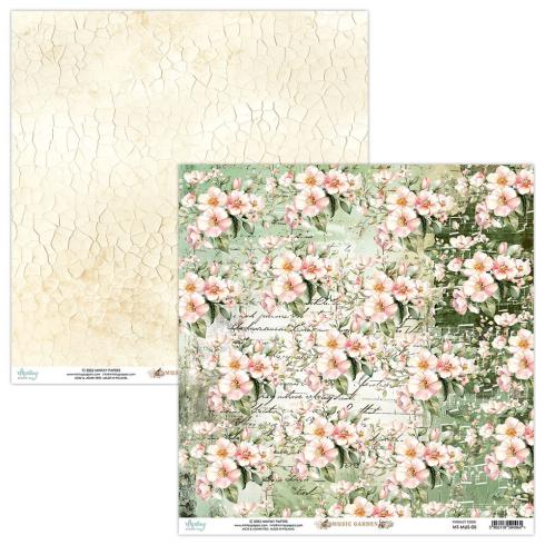 Mintay Papers - Designpapier "Music Garden" Scrapbooking Paper Pad 8x8 Inch - 24 Bogen