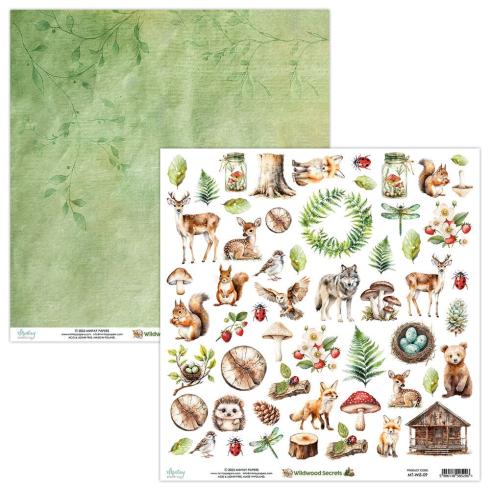 Mintay Papers - Papier Elemente "Wildwood Secrets" Paper Elements 12x12 Inch