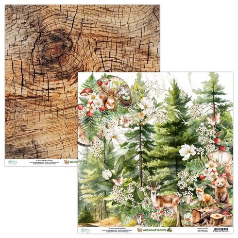 Mintay Papers - Designpapier "Wildwood Secrets" Scrapbooking Paper Pad 8x8 Inch - 24 Bogen