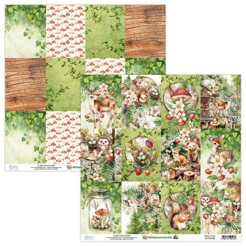 Mintay Papers - Designpapier "Wildwood Secrets" Scrapbooking Paper Pad 8x8 Inch - 24 Bogen